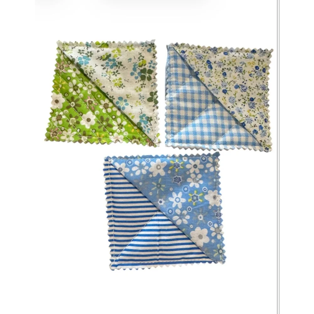 Handmade quilted corner bookmarks